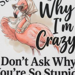 Stop Asking Why Im Crazy I Dont Ask Why Youre So Stupid Funny Shirt T Shirt Gift For Flamingo Lover