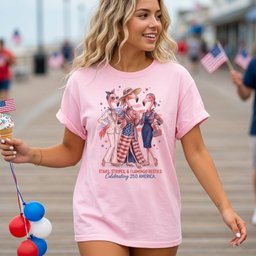 Stars Stripes And Flamingo Besties Celebrating 250 America Shirt T Shirt Gift For Flamingo Lover