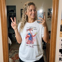 Ill Take A Kids Menu And A Margarita Flamingo Patriotic July 4th T Shirt Gift For Flamingo Lover