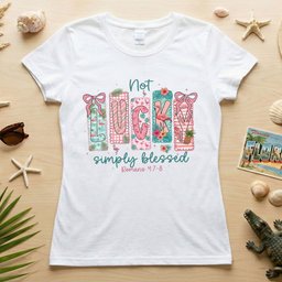 Not Lucky Simply Blessed Flamingo Shirt Romans 4 7 8 Christian T Shirt Gift For Flamingo Lover