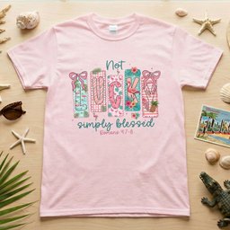 Not Lucky Simply Blessed Flamingo Shirt Romans 4 7 8 Christian T Shirt Gift For Flamingo Lover