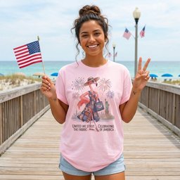 United We Strut The Fabric Of America Flamingo July 4th Shirt T Shirt Gift For Flamingo Lover