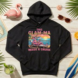 Sparkling Glam Ma Flamingo Cruise Shirt Funny Tropical Retirement Gift T Shirt