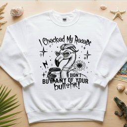 Funny Flamingo Sarcastic Shirt I Checked My Receipt I Didnt Buy Any T Shirt Gift For Flamingo Lover