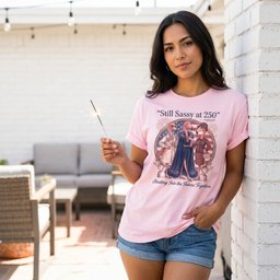Still Sassy At 250 Flamingo Besties July 4th Shirt T Shirt Gift For Flamingo Lover