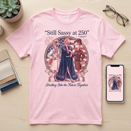 Still Sassy At 250 Flamingo Besties July 4th Shirt T Shirt Gift For Flamingo Lover