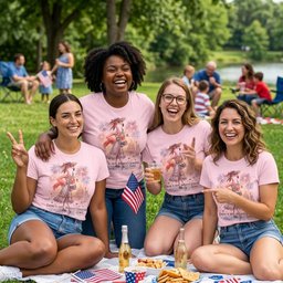 Cheers To 250 Americas Graceful Legacy Flamingo July 4th Shirt T Shirt Gift For Flamingo Lover
