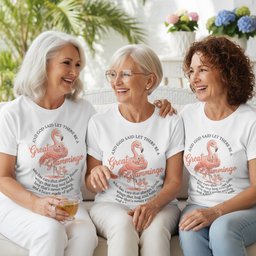 Personalized God Said Let There Be A Great Grammingo Poem Shirt T Shirt Gift For Flamingo Lover