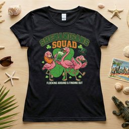 Shenanigans Squad Flamingo Shirt Funny St Patricks Days Day T Shirt Gift For Flamingo Lover