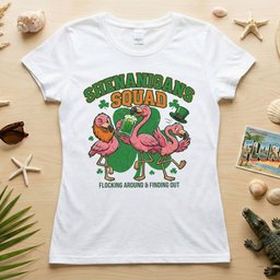 Shenanigans Squad Flamingo Shirt Funny St Patricks Days Day T Shirt Gift For Flamingo Lover