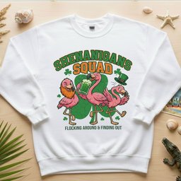 Shenanigans Squad Flamingo Shirt Funny St Patricks Days Day T Shirt Gift For Flamingo Lover