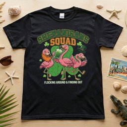 Shenanigans Squad Flamingo Shirt Funny St Patricks Days Day T Shirt Gift For Flamingo Lover