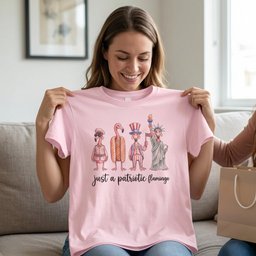 Just A Patriotic Flamingo Funny 4th Of July Shirt T Shirt Gift For Flamingo Lover