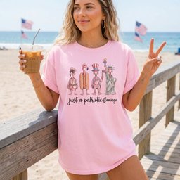Just A Patriotic Flamingo Funny 4th Of July Shirt T Shirt Gift For Flamingo Lover