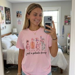 Just A Patriotic Flamingo Funny 4th Of July Shirt T Shirt Gift For Flamingo Lover