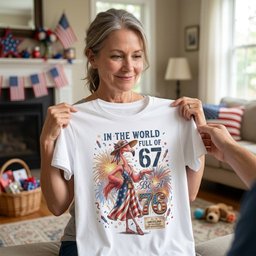 In A World Full Of 67 Be A 76 Patriotic Flamingo America 250 Shirt T Shirt Gift For Flamingo Lover