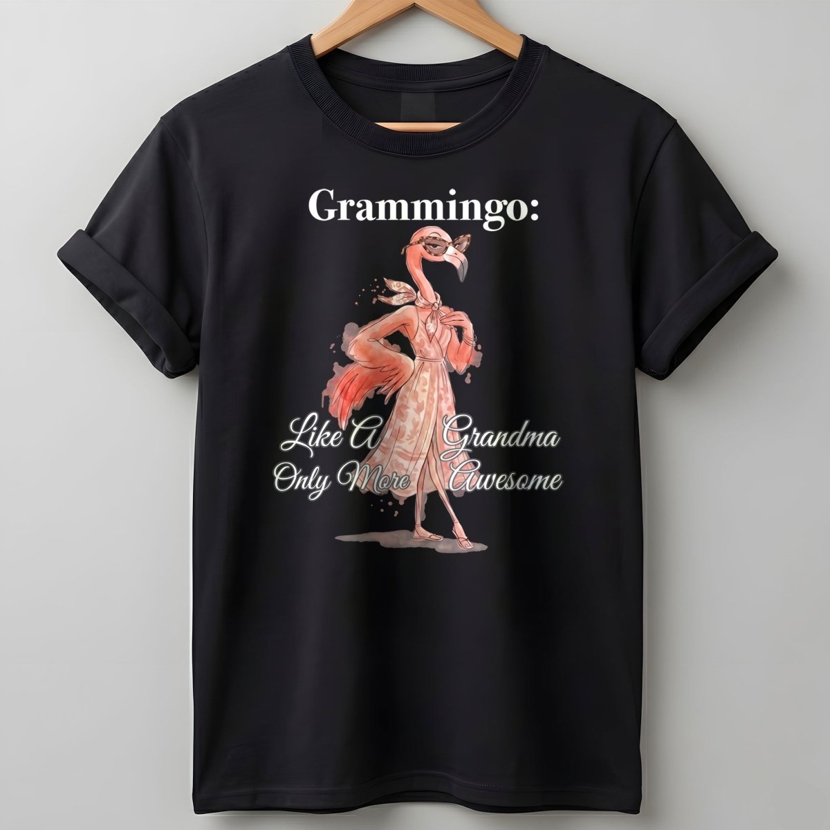 Personalized Grammingo Like A Grandma Only More Awesome Flamingo Shirt T Shirt Gift For Grandma