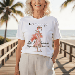 Personalized Grammingo Like A Grandma Only More Awesome Flamingo Shirt T Shirt Gift For Grandma
