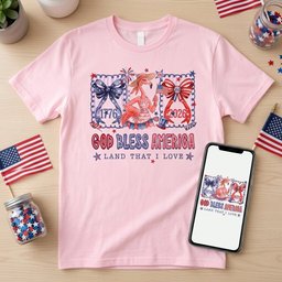God Bless America Land That I Love Flamingo July 4th Shirt T Shirt Gift For Flamingo Lover