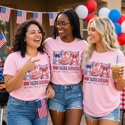 God Bless America Land That I Love Flamingo July 4th Shirt T Shirt Gift For Flamingo Lover