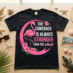 The Comeback Is Always Stronger Than The Setback Flamingo Shirt T Shirt Gift For Flamingo Lover