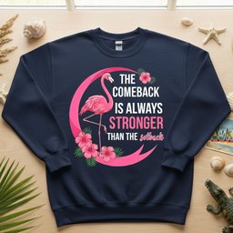 The Comeback Is Always Stronger Than The Setback Flamingo Shirt T Shirt Gift For Flamingo Lover