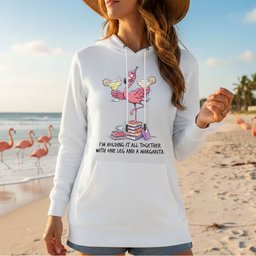 Sassy Flamingo Margarita Graphic T Shirt Holding IT All Together Humor Tee Gift For Flamingo Lover