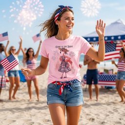 Home Of The Brave Patriotic Chic Flamingo July 4th Shirt T Shirt Gift For Flamingo Lover