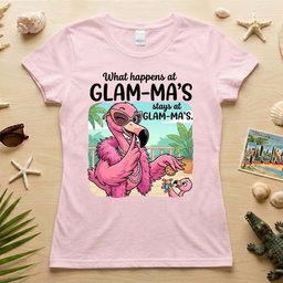 Sassy Glam Ma Flamingo T Shirt Funny Grandmother Humor Gift Tee