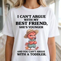 I Cant Argue With My Best Friend Shes Younger Toddler Flamingo T Shirt Gift For Flamingo Lover
