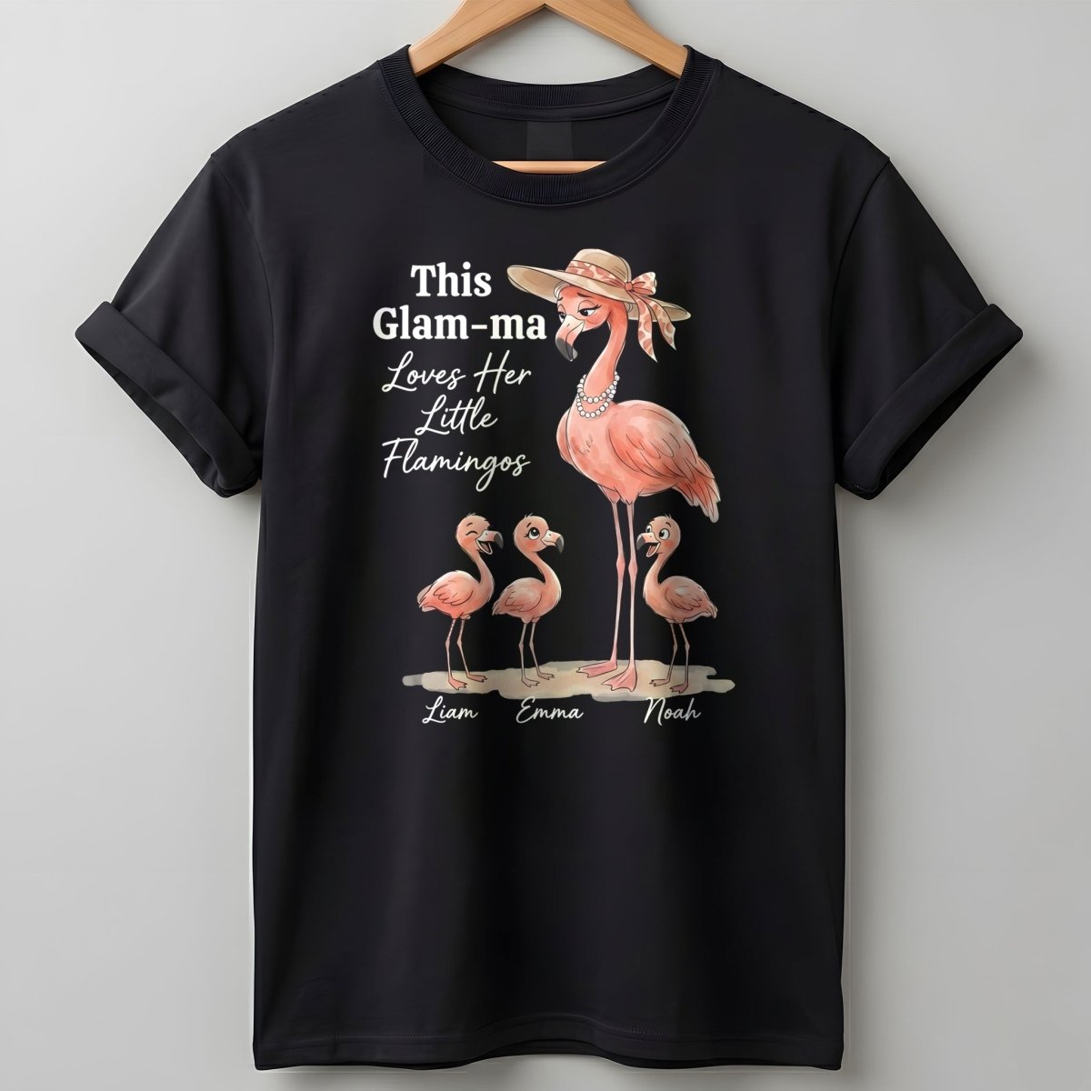 Personalized This Glam Ma Loves Her Little Flamingos Shirt Custom T Shirt Gift For Flamingo Lover