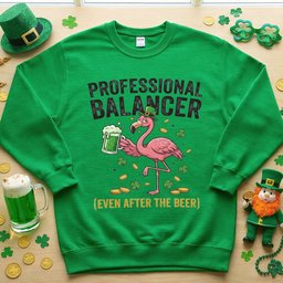Professional Balancer Even After Beer Flamingo St Patricks Day T Shirt Gift For Flamingo Lover