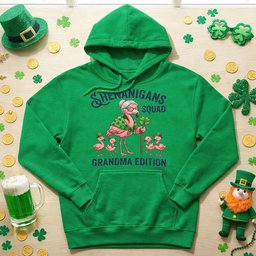 Shenanigans Squad Grandma Edition St Patricks Day Flamingo Shirt Funny T Shirt Gift For Grandma