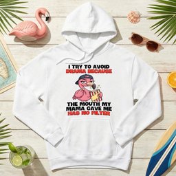 Hilarious No Filter Flamingo T Shirt For Women Sarcastic Quote Drama Tee Gift For Women