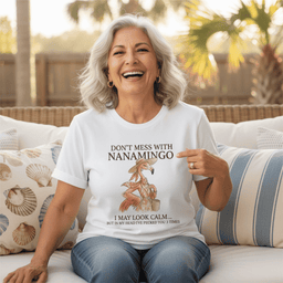 Personalized Dont Mess With Nanamingo Custom Sarcastic Flamingo T Shirt Gift For Flamingo Lover