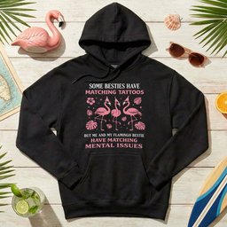 Hilarious Flamingo Bestie Shirt Funny Matching Mental Issues Friend Gift For Her T Shirt