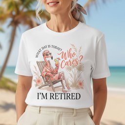 What Day Is Today Who Cares Im Retired Funny Flamingo Shirt T Shirt Gift For Flamingo Lover