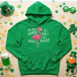 Sarcastic Flamingo St Patricks Day T Shirt Im Only Wearing Green Funny Tee Gift For Flamingo Lover