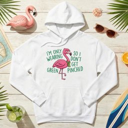 Sarcastic Flamingo St Patricks Day T Shirt Im Only Wearing Green Funny Tee Gift For Flamingo Lover