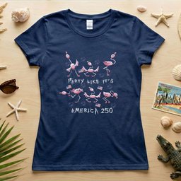 Party Like Its America 250 T Shirt Gift For Flamingo Lover