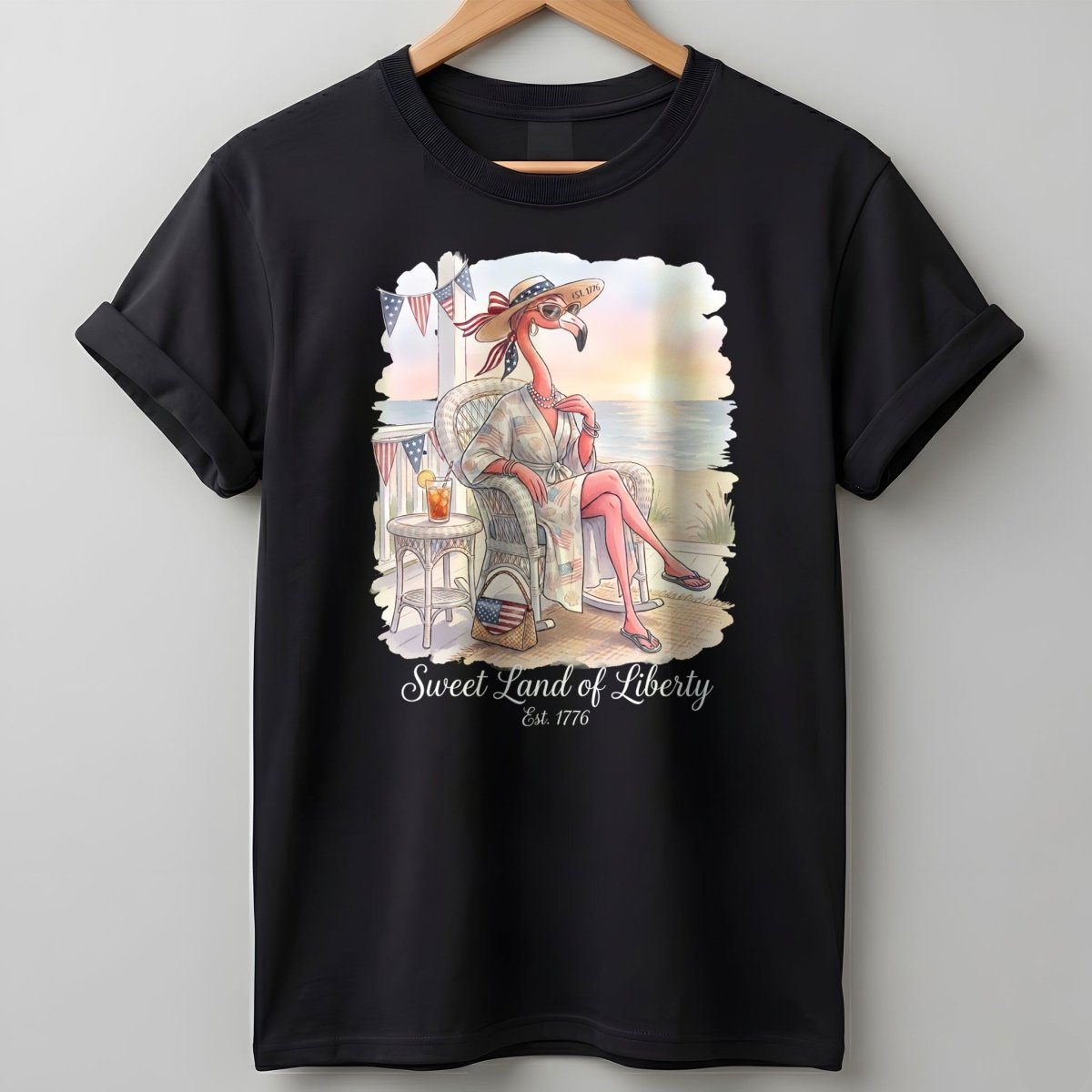 Sweet Land Of Liberty Flamingo July 4th Shirt T Shirt Gift For Flamingo Lover