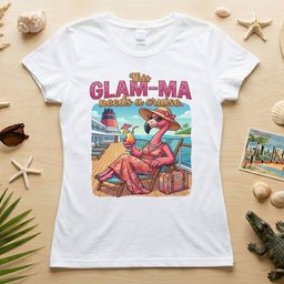 Fabulous Flamingo Glam Ma Cruise T Shirt Funny Vacation Gift For Grandma