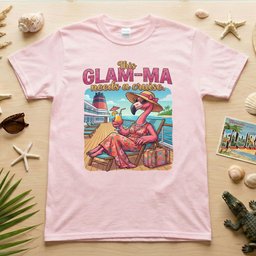 Fabulous Flamingo Glam Ma Cruise T Shirt Funny Vacation Gift For Grandma