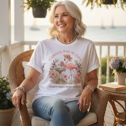 Flamingos Make Me Happy Humans Make My Head Hurt Funny Introvert T Shirt Gift For Flamingo Lover