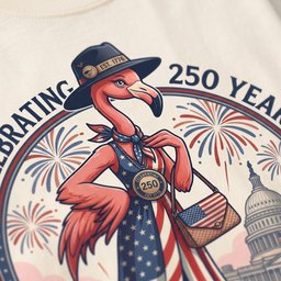 Personalized Celebrating 250 Years Of The American Spirit T Shirt Gift For Flamingo Lover