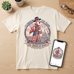 Personalized Celebrating 250 Years Of The American Spirit T Shirt Gift For Flamingo Lover