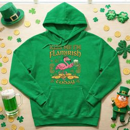 Flamingo Leprechaun Kiss Me Im Flamirish Today Funny St Patricks T Shirt Gift For Flamingo Lover