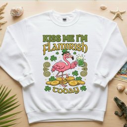 Flamingo Leprechaun Kiss Me Im Flamirish Today Funny St Patricks T Shirt Gift For Flamingo Lover