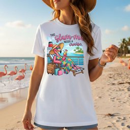 Fabulous Tropical Flamingo Glam Ma Cruise Shirt Funny Retirement T Shirt Gift For Flamingo Lover