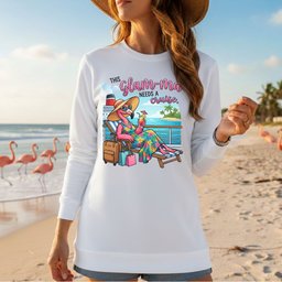 Fabulous Tropical Flamingo Glam Ma Cruise Shirt Funny Retirement T Shirt Gift For Flamingo Lover